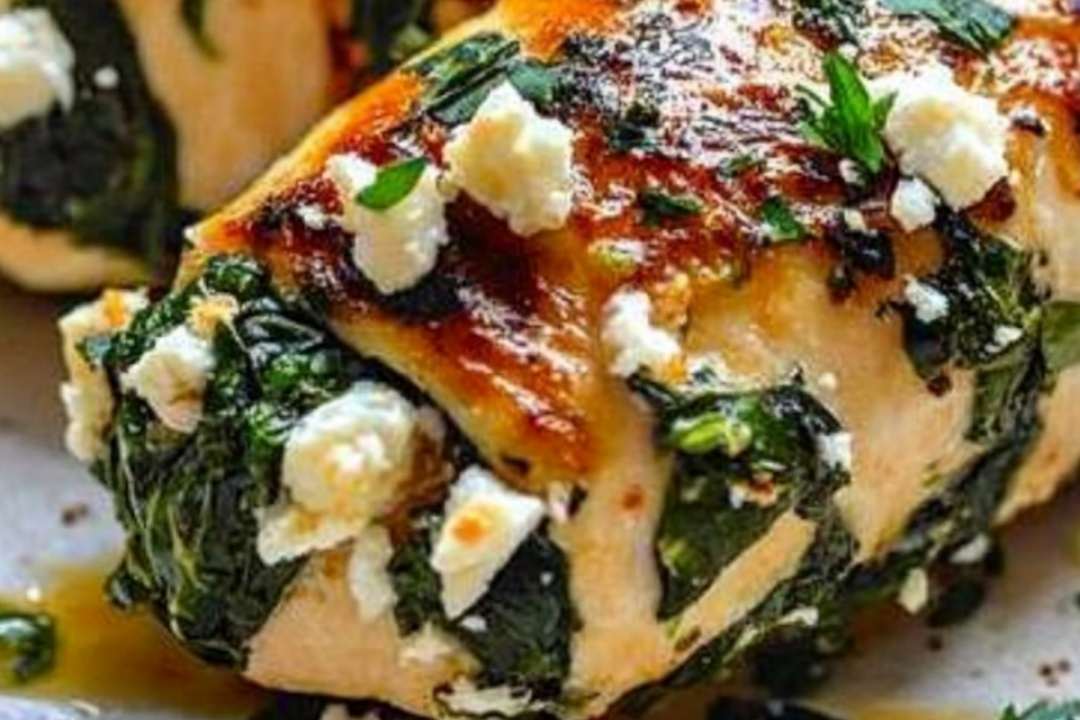 Spinach and Feta Chicken Rolls