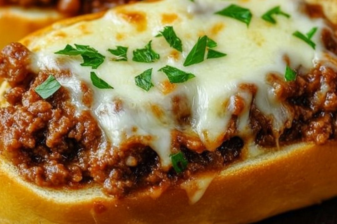 Cheesy Garlic Bread Sloppy Joe Melts