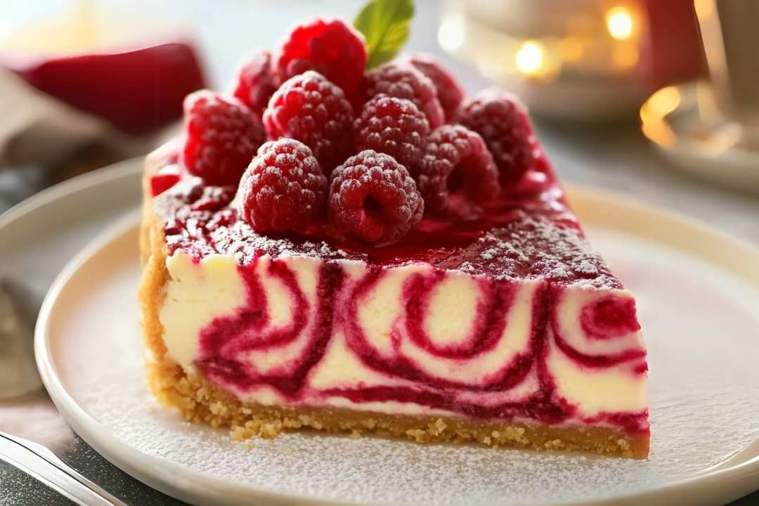 Baked Raspberry Cheesecake