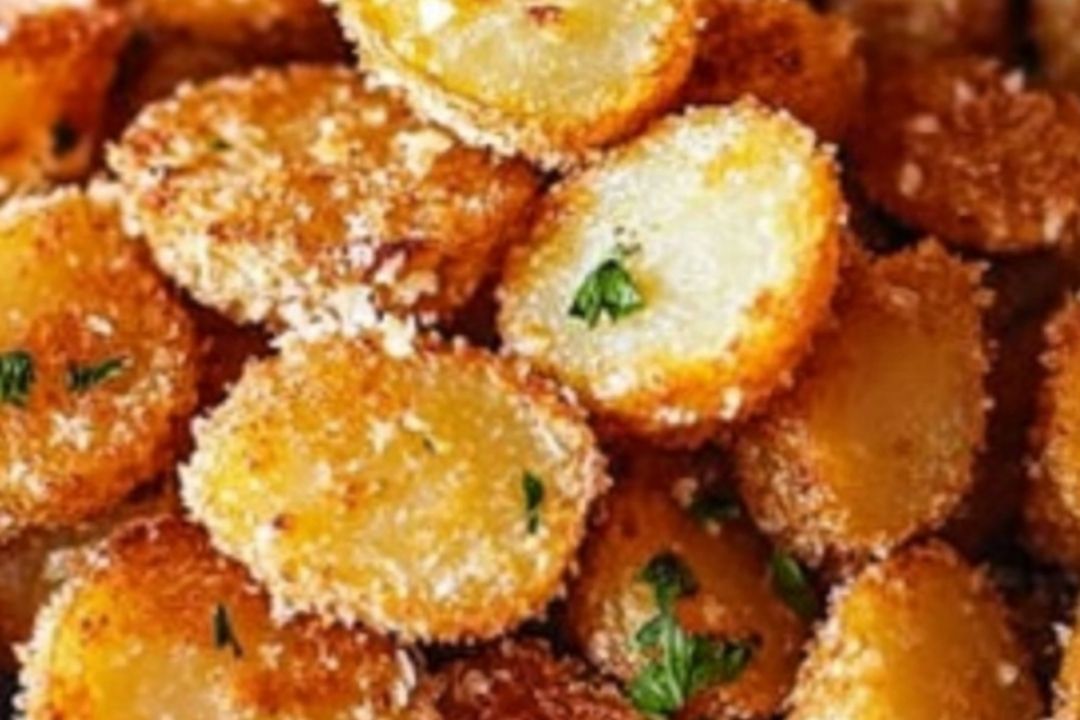 These crispy garlic parmesan crusted potatoes are the ultimate side dish or snack. Each potato half is roasted to golden perfection, with a cheesy, garlicky crust that’s so good it’s hard to stop at just one. If you love crispy, flavorful bites, this recipe is going to be your new favorite!