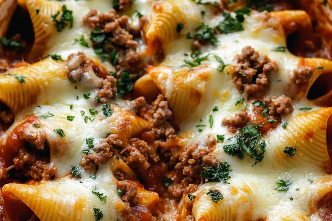 Fast Stuffed Shells with Ground Beef