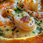 Stuffed Seafood Soup Bread Bowl