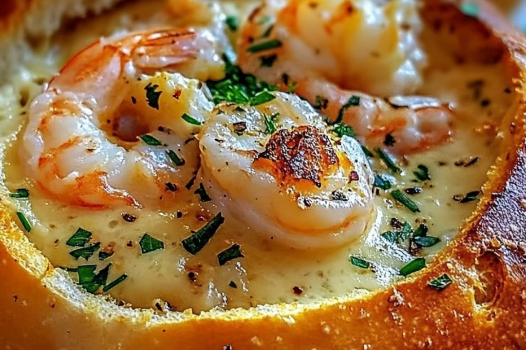 Stuffed Seafood Soup Bread Bowl