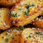 Air fryer baked garlic parmesan potatoes are crispy, golden, and packed with flavor. This easy recipe combines tender potatoes with a delicious garlic parmesan coating that’s baked to perfection in the air fryer. Whether you’re serving them as a side dish, snack, or appetizer, these potatoes are a surefire crowd-pleaser!