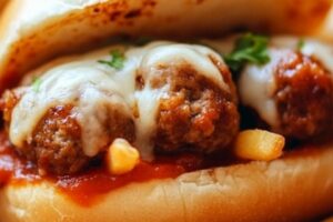 Oven Baked Meatball Sandwiches