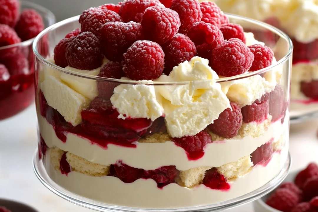 White Chocolate Raspberry Trifle