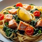 Creamy Spinach and Salmon Pasta Delight