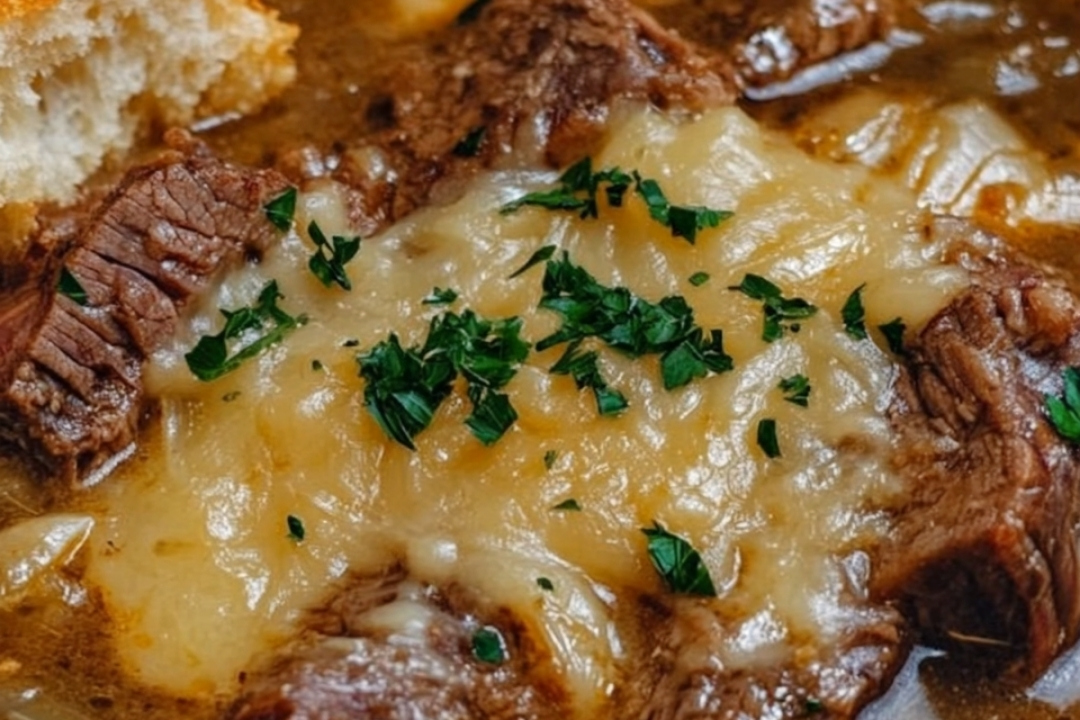 French Onion Beef Short Rib Soup