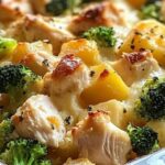 Comfort food at its finest, this baked potato chicken and broccoli casserole combines tender chicken, roasted potatoes, and fresh broccoli in a creamy, cheesy sauce. It’s a one-dish wonder that’s hearty, wholesome, and perfect for feeding a hungry crowd!