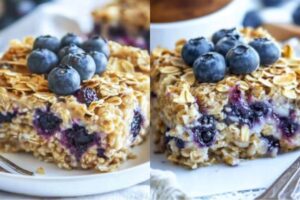 If you’re looking for a breakfast that’s warm, wholesome, and packed with flavor, this Blueberry Baked Oatmeal is a perfect choice. The oats bake up to a soft, custard-like texture, infused with sweet blueberries and a hint of cinnamon. It’s the kind of breakfast that’s both satisfying and energizing—plus, it’s easy to make ahead for busy mornings!