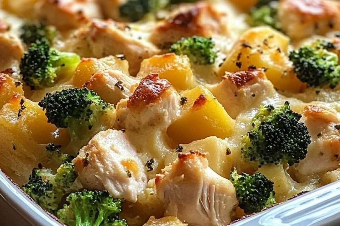 Comfort food at its finest, this baked potato chicken and broccoli casserole combines tender chicken, roasted potatoes, and fresh broccoli in a creamy, cheesy sauce. It’s a one-dish wonder that’s hearty, wholesome, and perfect for feeding a hungry crowd!