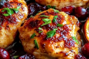 This Skillet Cranberry Orange Chicken is a sweet, tangy, and savory dish that’s perfect for the holiday season or any time you’re craving something comforting yet elegant. The juicy chicken is paired with a zesty orange and cranberry glaze, creating a beautiful balance of flavors. All made in one skillet, this dish is as easy as it is impressive!