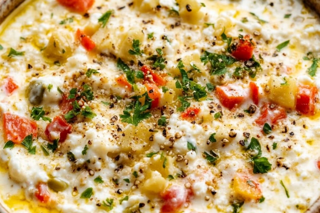 High Protein Cottage Cheese Giardiniera Dip