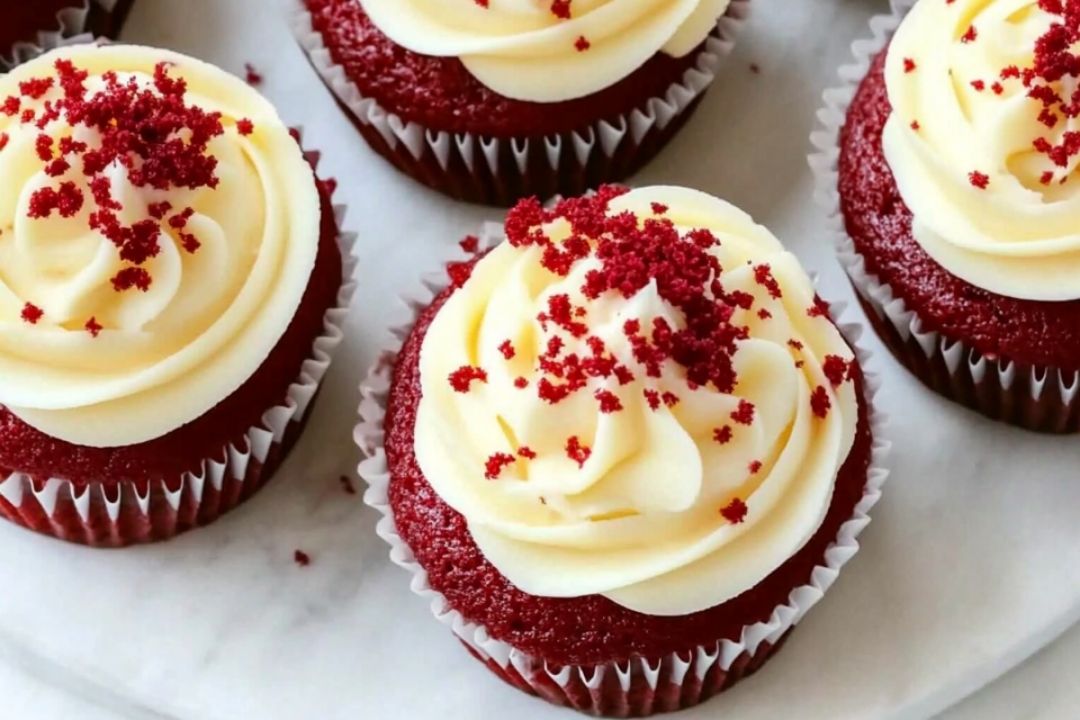 Red Velvet Cupcakes with Cream Cheese Frosting