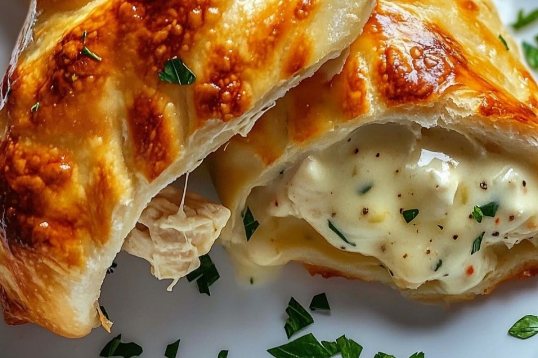 Chicken Alfredo Air Fryer Calzones