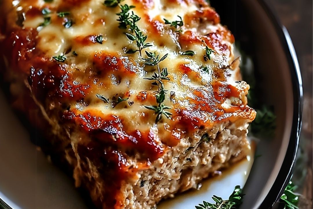 Melt-in-Your-Mouth Garlic Parmesan Chicken Meatloaf