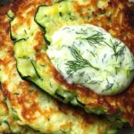 Crispy Zucchini Fritters with a Luscious Garlic-Dill Yogurt Dip