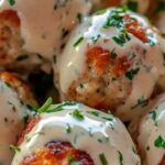 Chicken Meatballs with Creamy Ranch Sauce