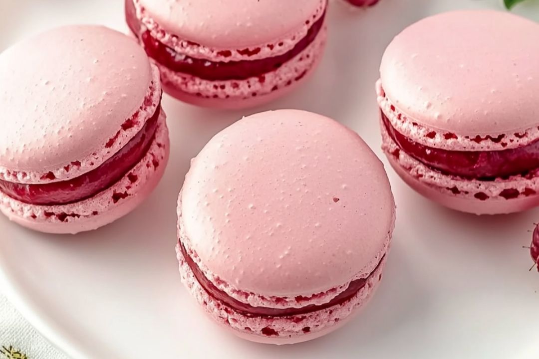 Raspberry Macarons