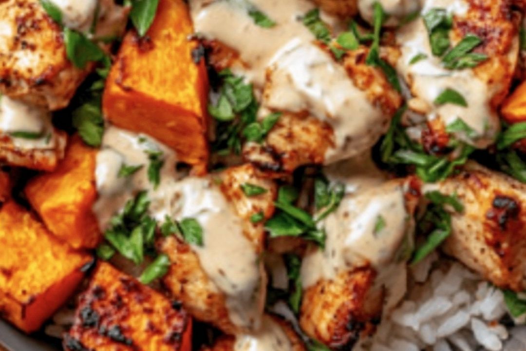 Chicken and Sweet Potato Rice Bowl