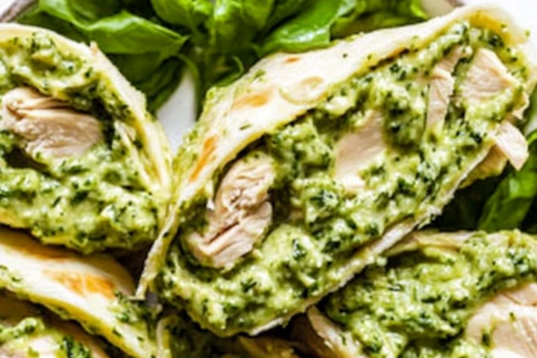 Healthy Pesto Chicken Salad with Rotisserie Chicken