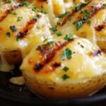 Ultimate Grilled Cheesy Garlic Potatoes