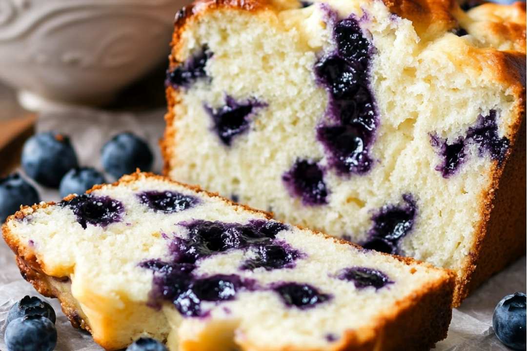 Fluffy Blueberry Cream Cheese Loaf: A Sweet, Creamy Indulgence