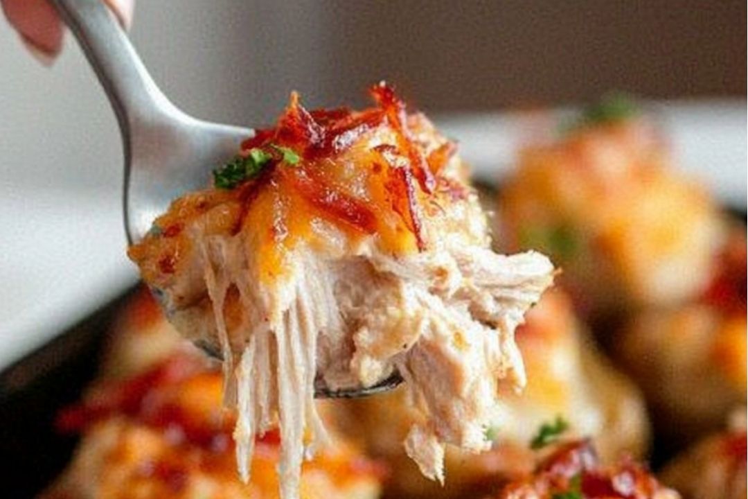 Loaded Crack Chicken Stuffed Baked Potatoes