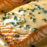 Simple Baked Salmon with Zesty Lemon Butter Cream Sauce