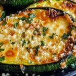 Cheesy Garlic Zucchini Steaks