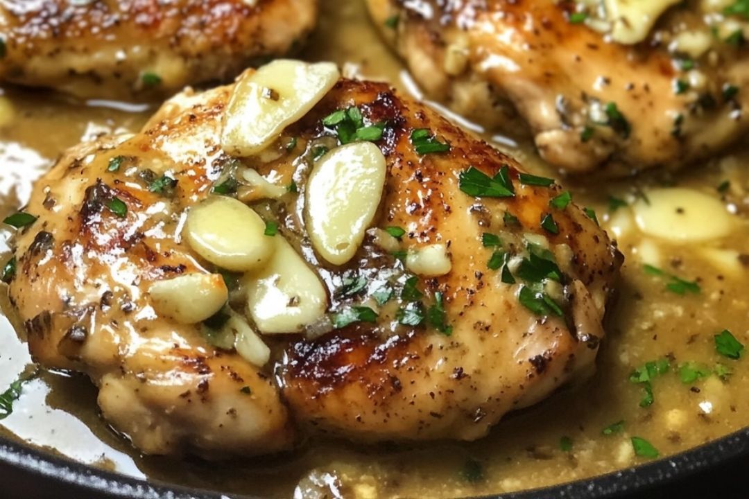 Rustic Roasted Garlic Chicken with Asiago Gravy