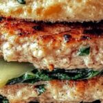 White Cheddar and Spinach Chicken Burgers