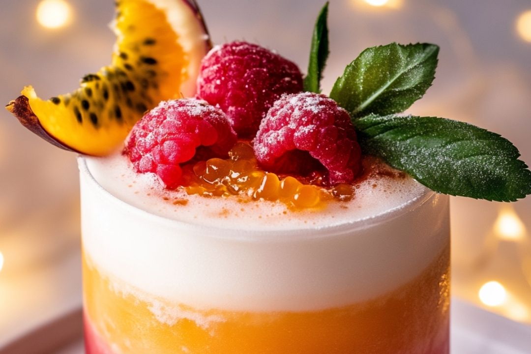 Raspberry Passionfruit Tequila Sour