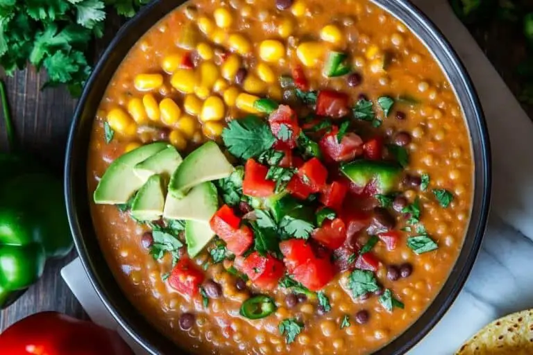 Vegetarian Lentil Tortilla Soup (Instant Pot + Slow Cooker)