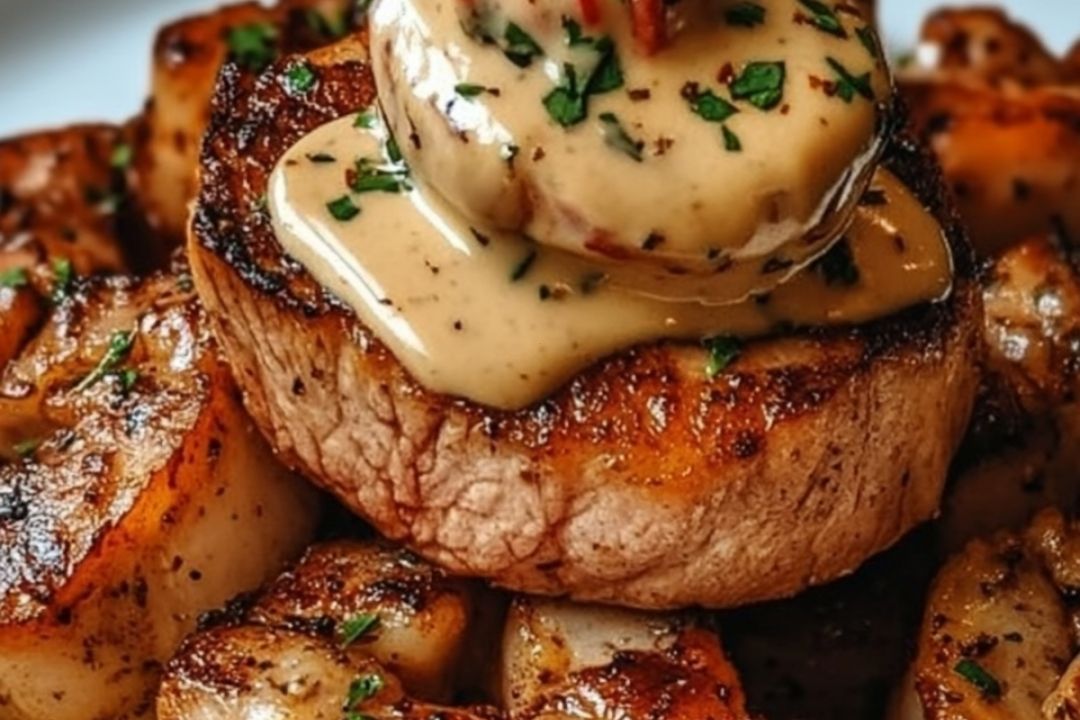 Surf and Turf with Creamy Garlic Sauce: A Culinary Delight