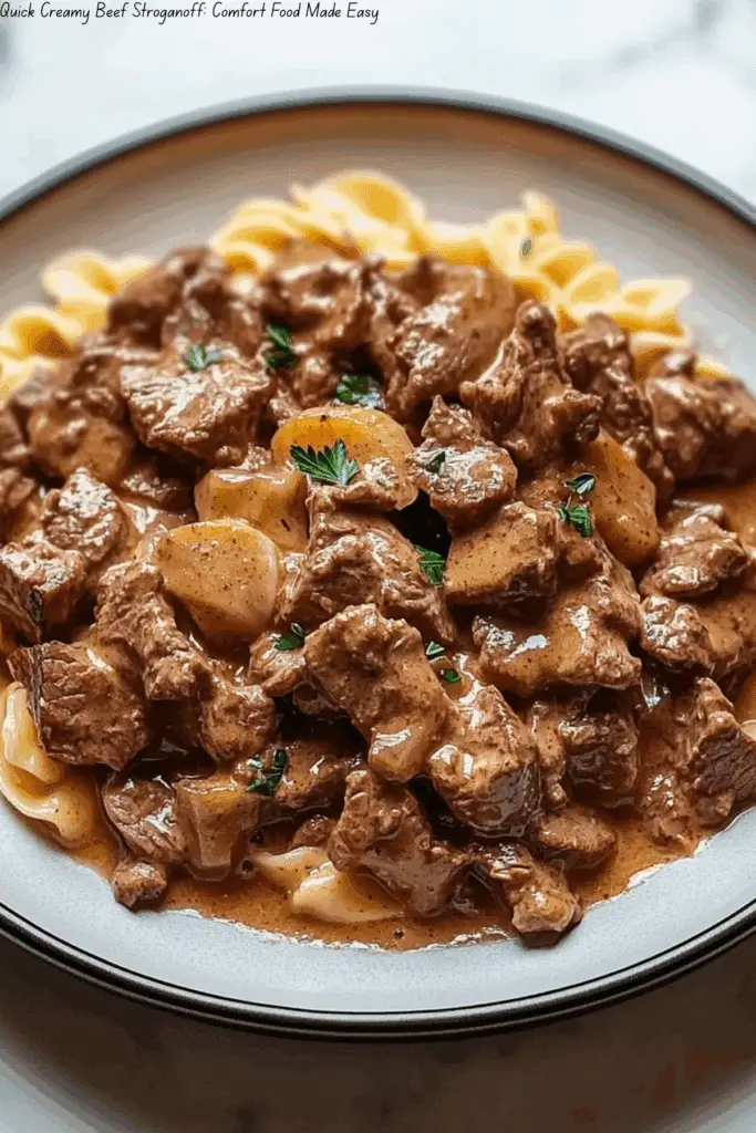 Quick Creamy Beef Stroganoff: Comfort Food Made Easy