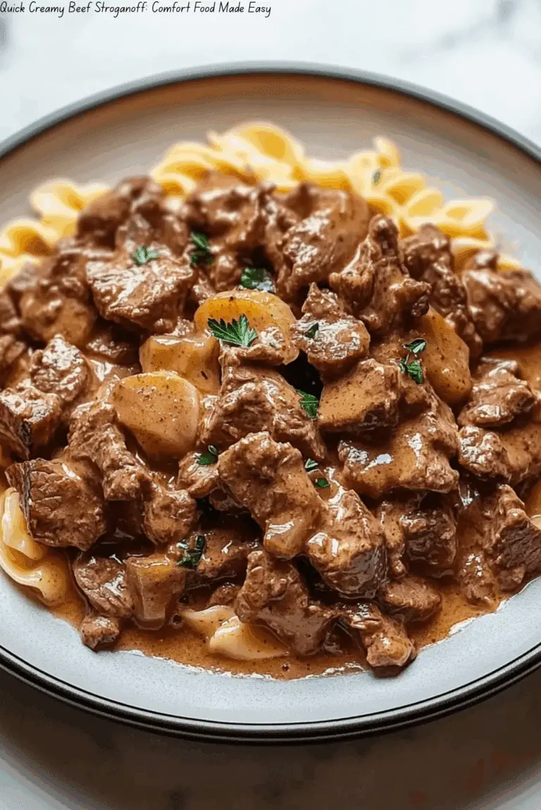 Quick Creamy Beef Stroganoff: Comfort Food Made Easy