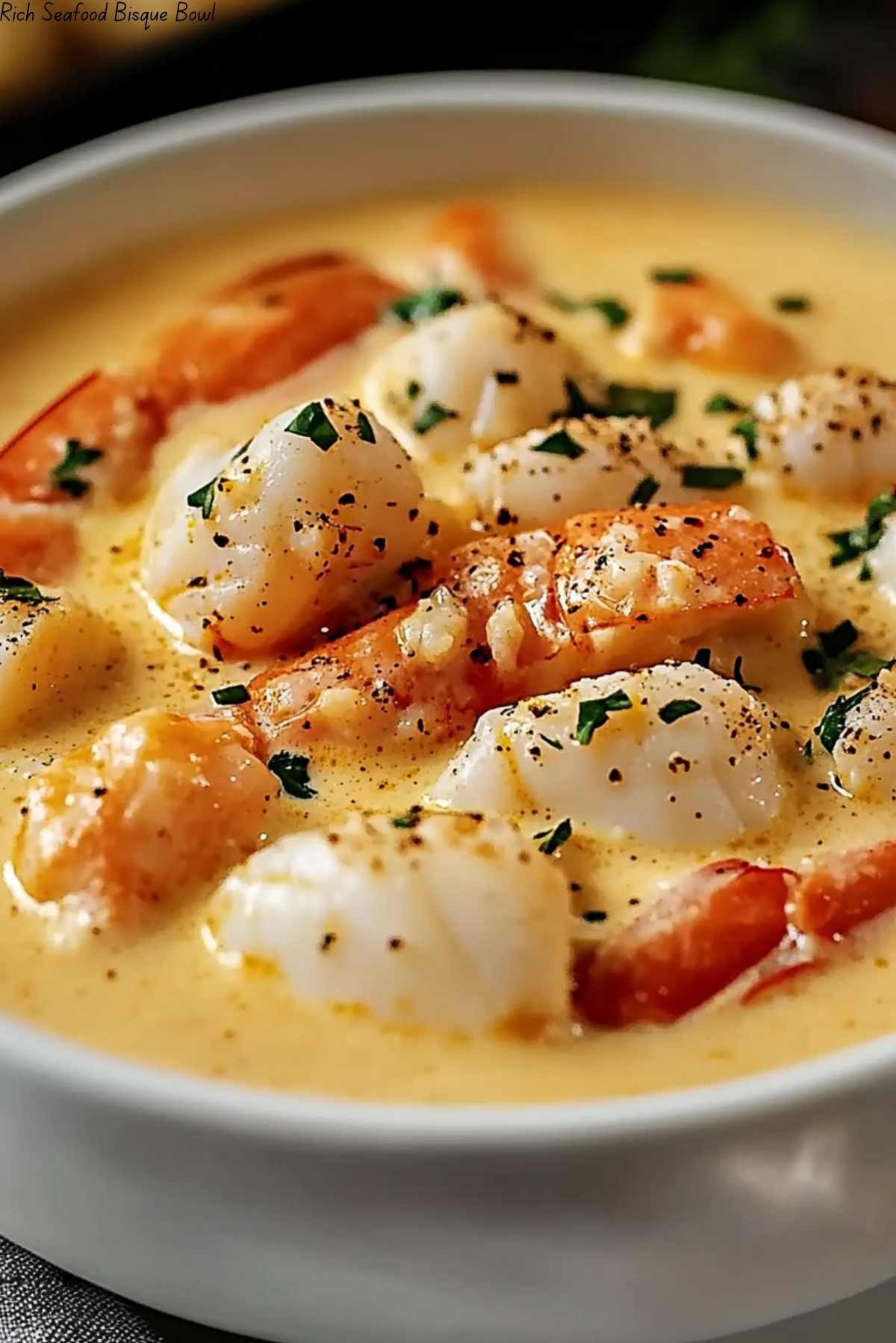 Rich Seafood Bisque Bowl