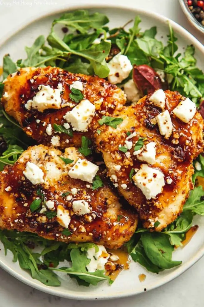 Crispy Hot Honey Feta Chicken