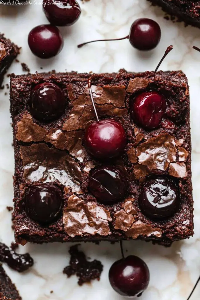 Roasted Chocolate Cherry Brownies