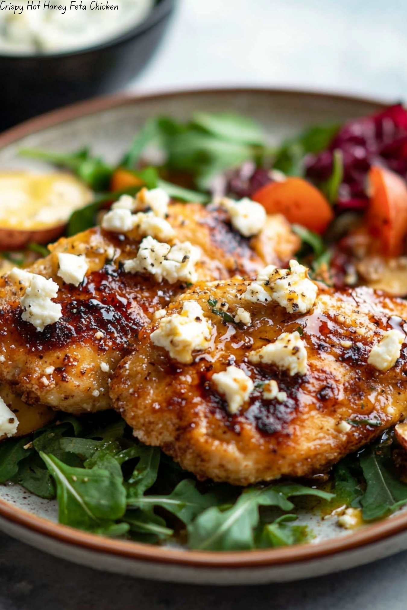 Crispy Hot Honey Feta Chicken