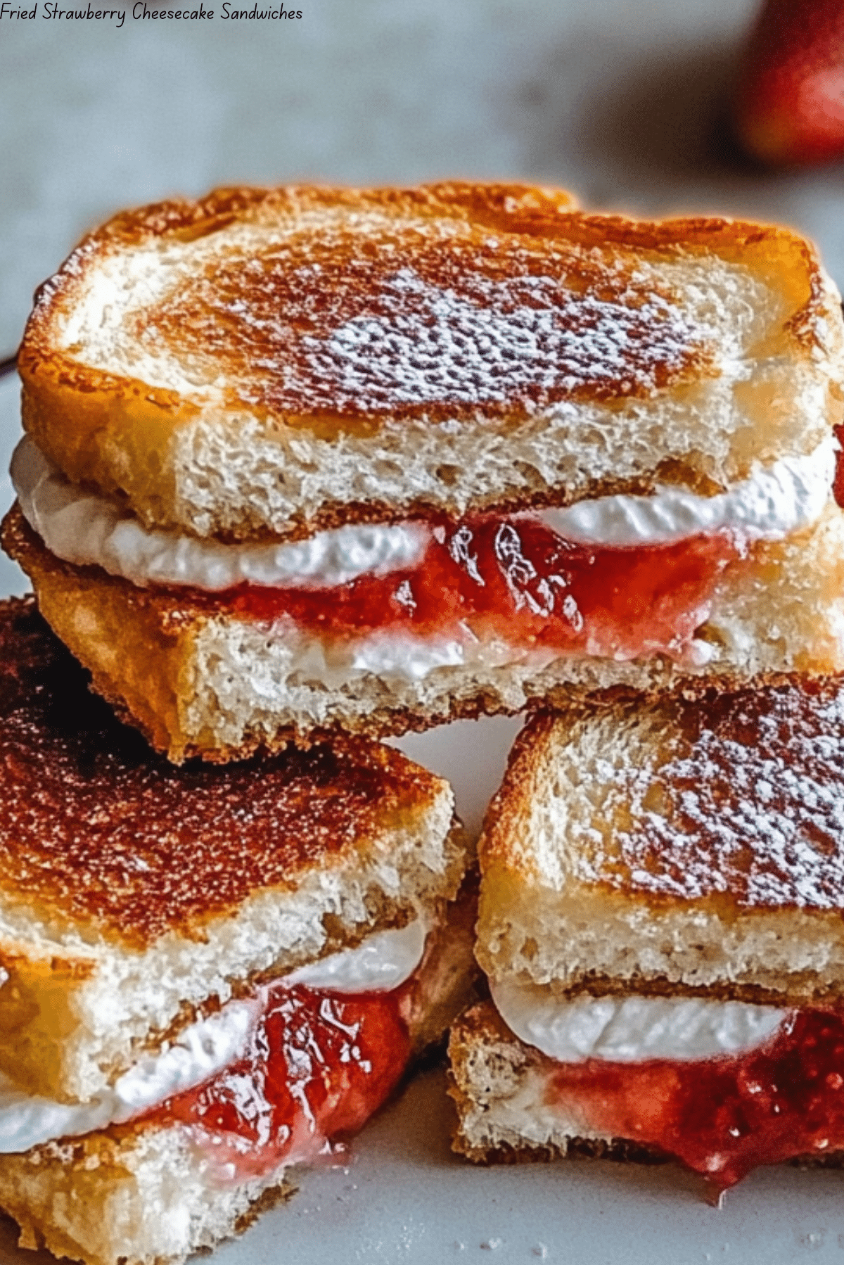 Fried Strawberry Cheesecake Sandwiches