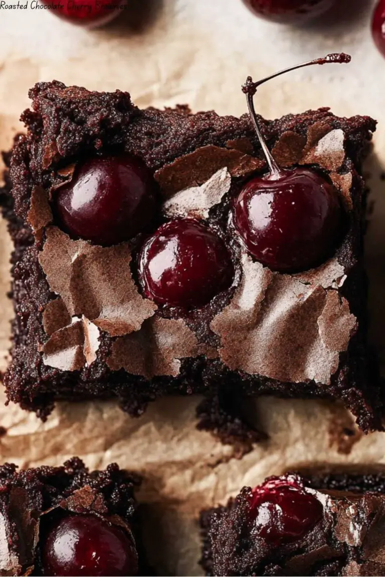 Roasted Chocolate Cherry Brownies