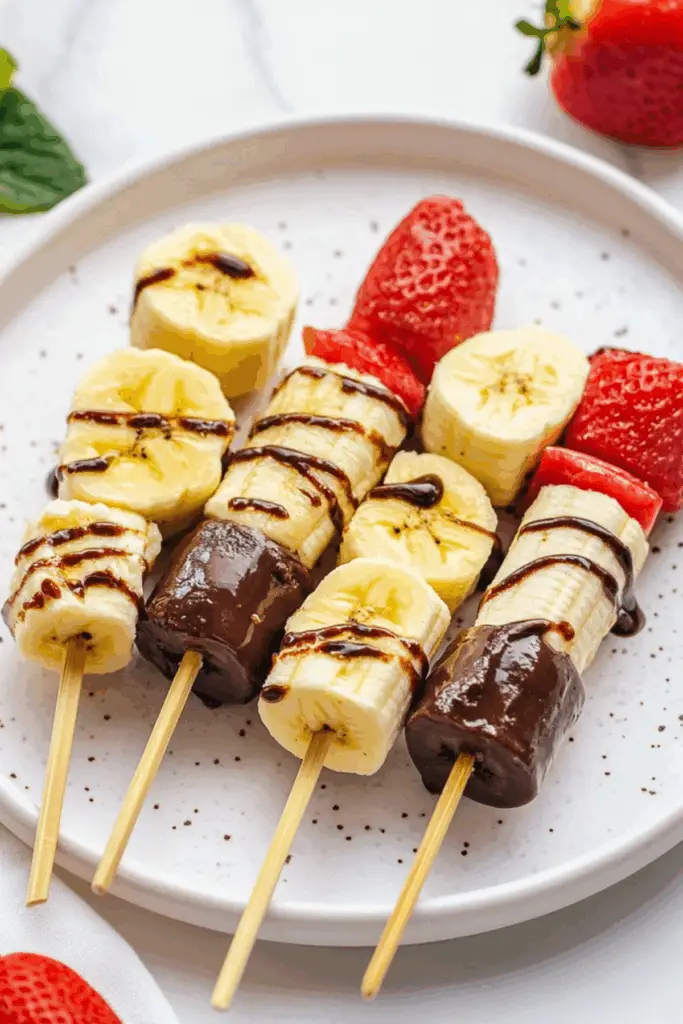 Banana Split Dessert Kabobs