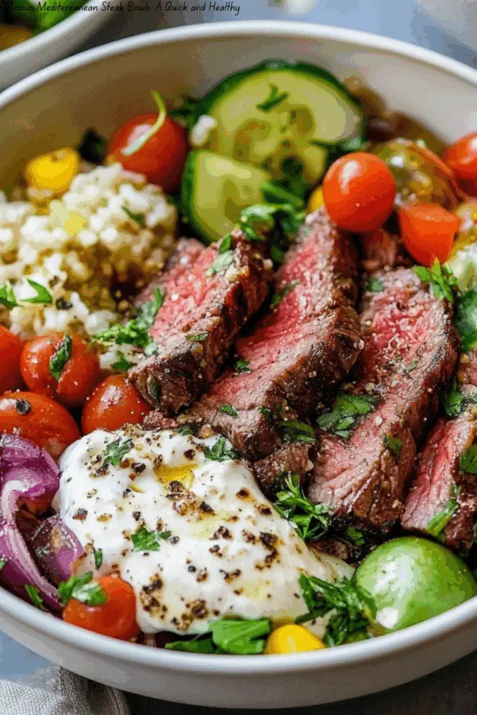 Delicious Mediterranean Steak Bowls: A Quick and Healthy