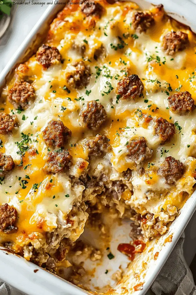 Savory Breakfast Sausage and Cheese Casserole Recipe