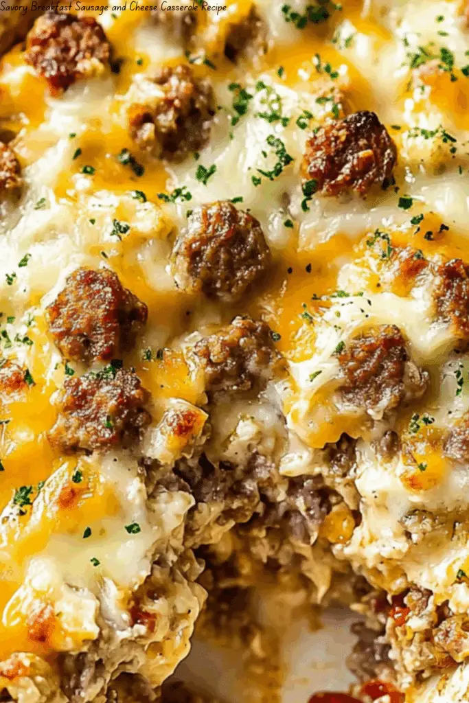 Savory Breakfast Sausage and Cheese Casserole Recipe