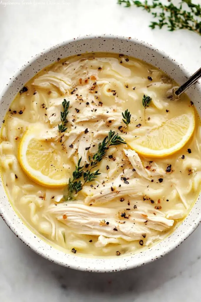 Avgolemono Greek Lemon Chicken Soup