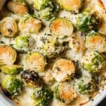 Garlicky Creamy Brussels Sprouts Au Gratin
