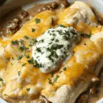 Southern Breakfast Enchiladas with Sausage Gravy